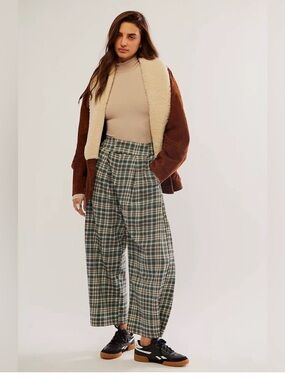 Free People cool harbor plaid pants size xs - s